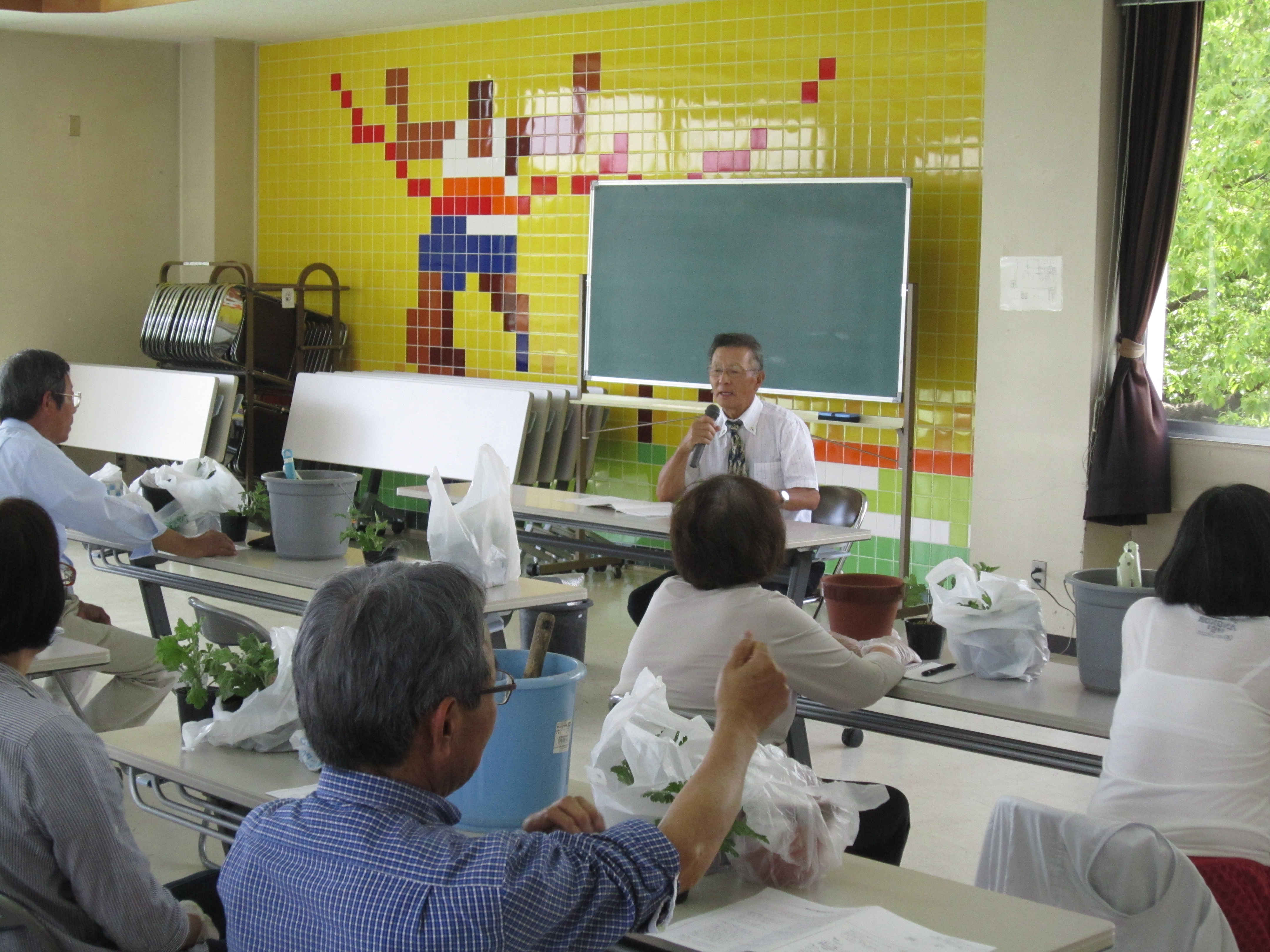 平成30年度 中央公園 菊の植え方 講習会 開催報告 一般財団法人 岸和田市公園緑化協会